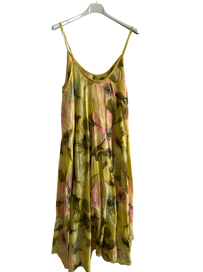 New Womens Summer 26' 2 Piece Sleeveless Floral Lined Maxi Dresses with Crop Top