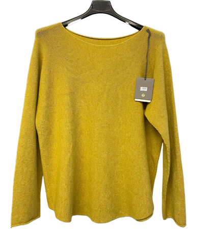 Brand New Italian Soft Knit Basic Jumper Curved Hem Round Neck