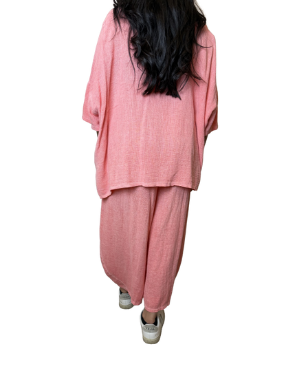 Linen Blend Co-Ord Set – Shirt & Trousers