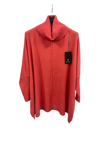 Womens Italian Oversized Cowl Neck Box Shaped Jumper with Exposed Seam Detail