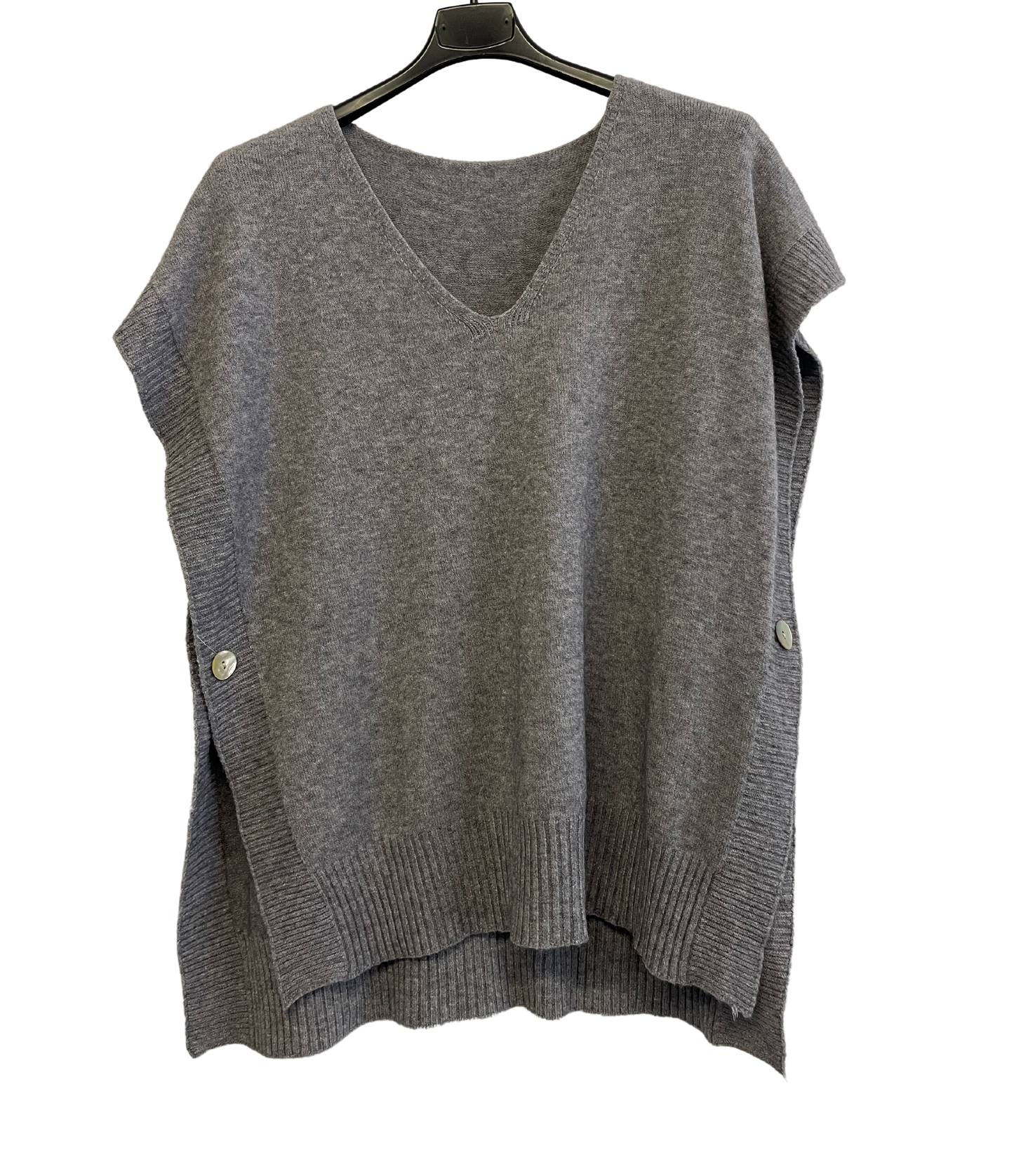 Brand New Autumn 24’ Italian Womens Soft Knitted Sleeveless Button Design V Neck Tank Top