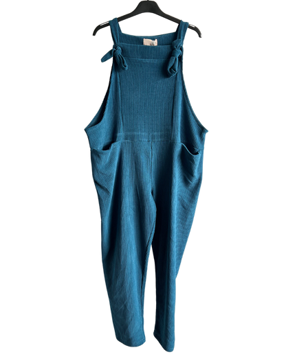 Brand New Womens 2 Pocket Front Tie Cord Stretchy Dungarees