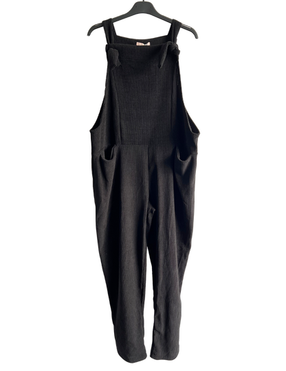 Brand New Womens 2 Pocket Front Tie Cord Stretchy Dungarees