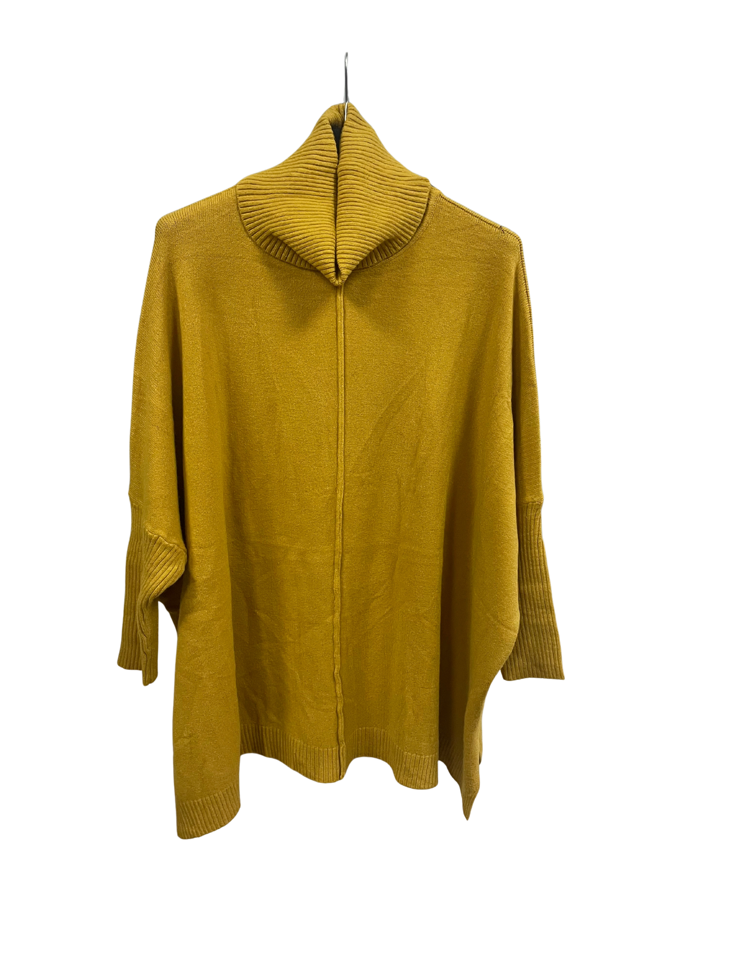 Womens Italian Oversized Cowl Neck Box Shaped Jumper with Exposed Seam Detail