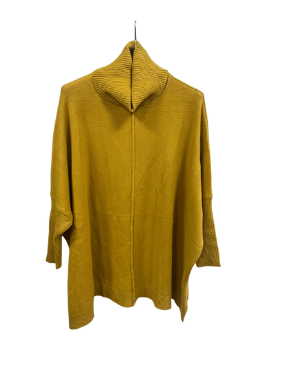 Womens Italian Oversized Cowl Neck Box Shaped Jumper with Exposed Seam Detail