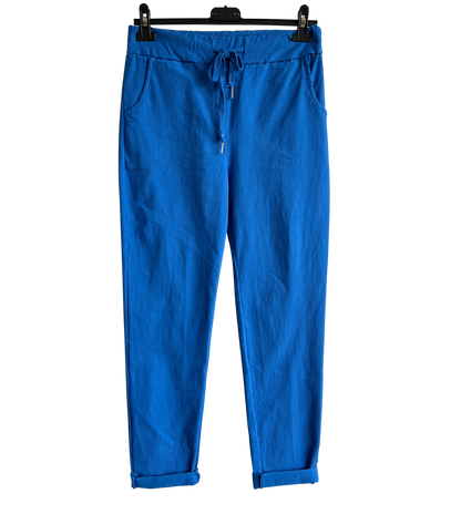 Ladies Italian Lagenlook Regular Smooth Magic Pants Casual Comfy Trousers
