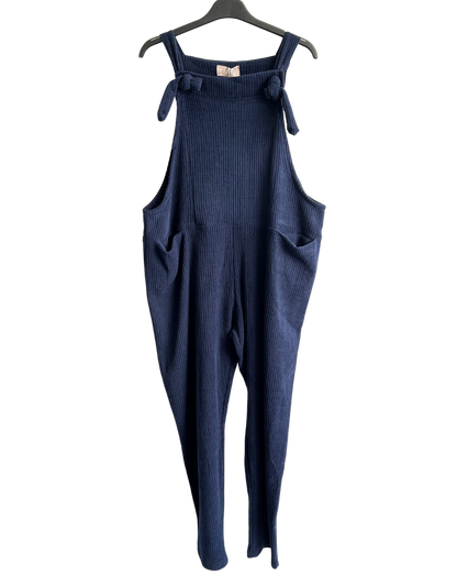 Brand New Womens 2 Pocket Front Tie Cord Stretchy Dungarees