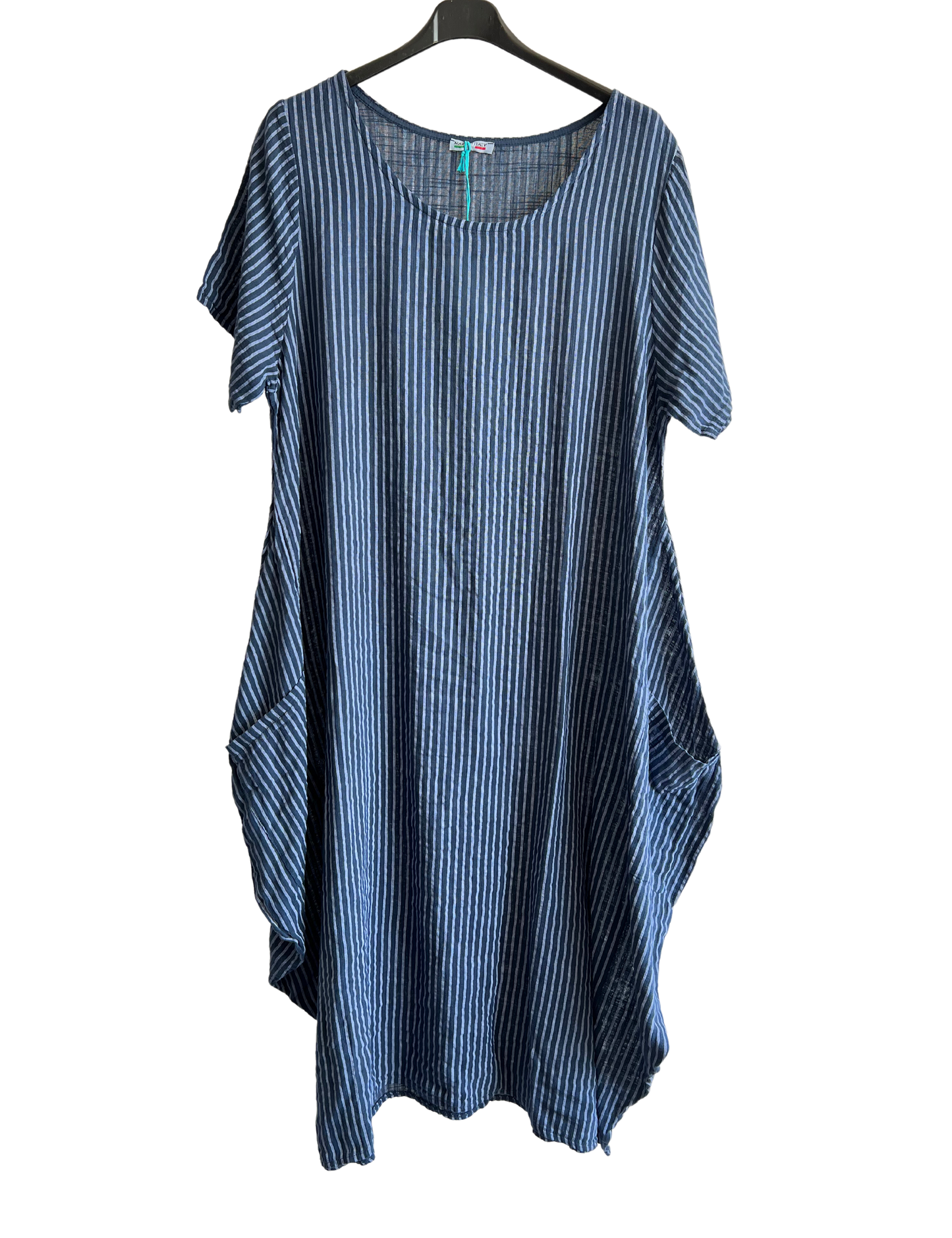 Lagenlook Stripe Cotton Summer Long Dresses